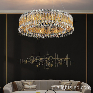 K9 cristal 3000k hotel redondo pendurar lustre led